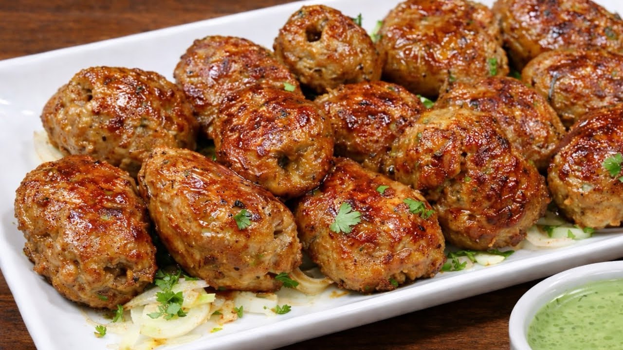 Ramadan Special Recipe - Juicy Greasy Chicken Goli Kabab Without Oven And Skewers  / Iftar Recipes 