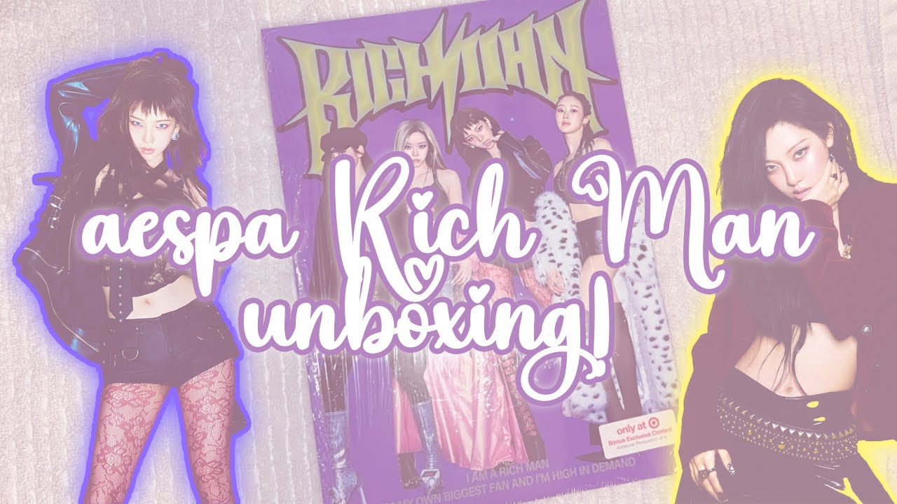 4 photocards ?? ~ aespa Rich Man energy ver. unboxing!!