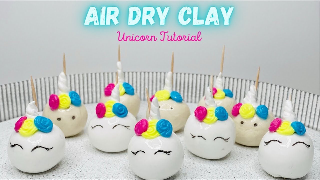 UNICORN Air Dry 🦄  Cake Pops Tutorial ✨NO TALKING✨ ASMR