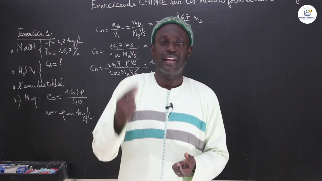Exercices - Terminale S - PC : Chimie / Acides forts et les bases fortes / Suite 5 / M. Diop