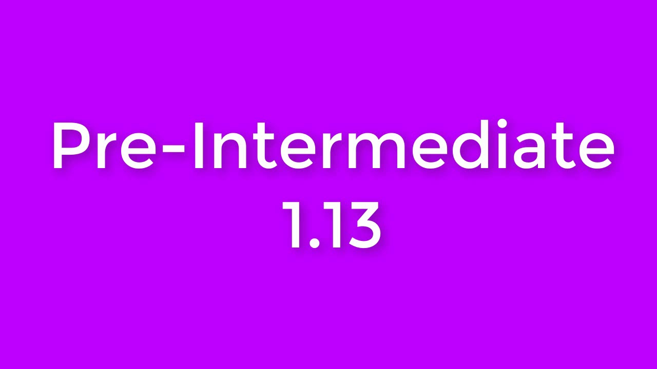 New English File Pre-Intermediate listening 1.13