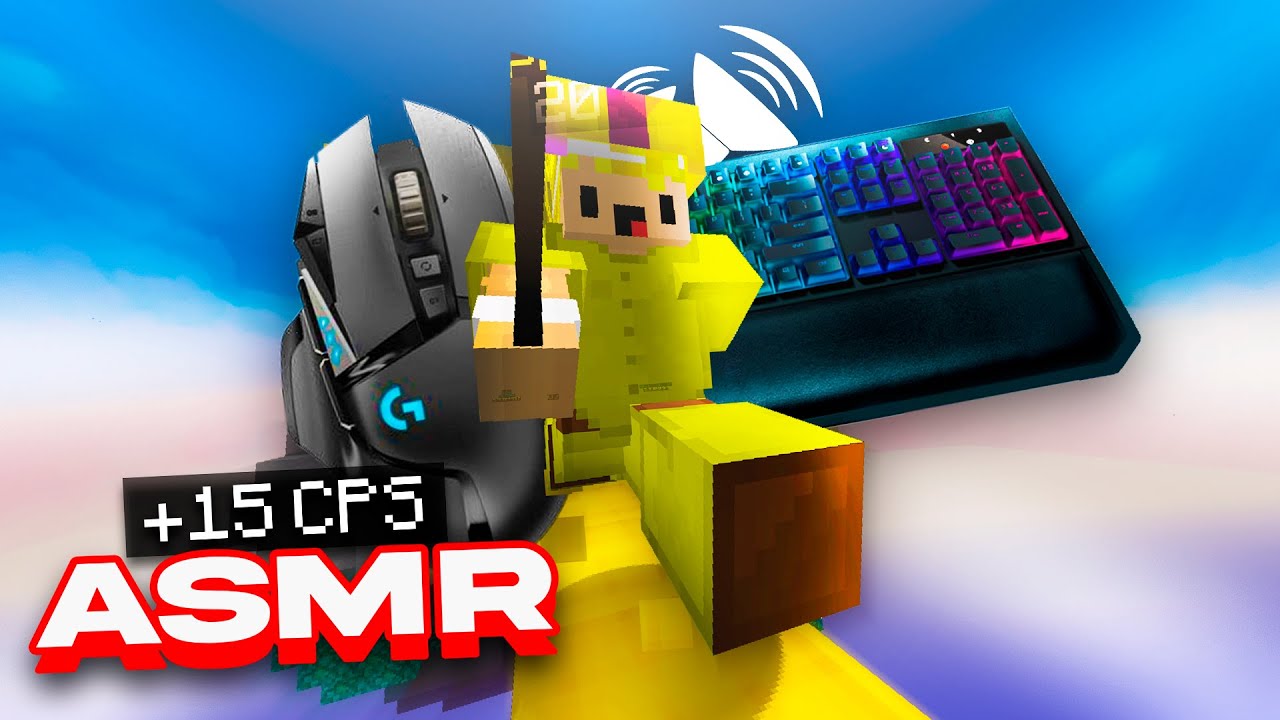 Keyboard + Mouse Sounds ASMR [Handcam] | Hypixel Bedwars