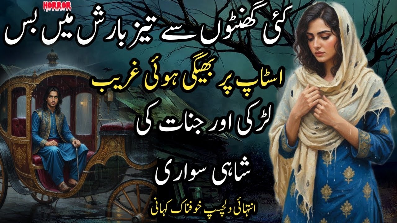 Kahin Ghanton Se Taiz Barish Mein Bus Stop Par  bheegi Hui Ghareeb Ladki Aur Jinnat Ki Shahi Sawari 