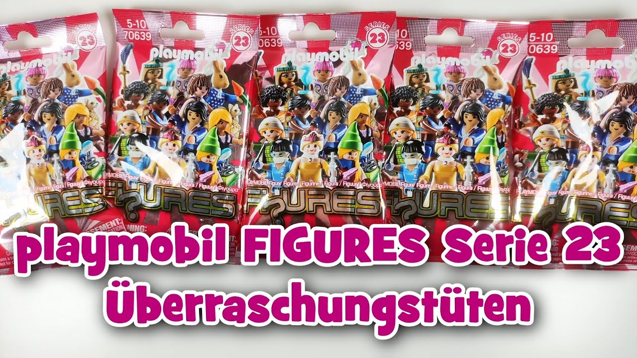 Was hier wohl drin ist? | playmobil FIGURES Serie 23 | 5 rosa Überraschungstüten | UNBOXING