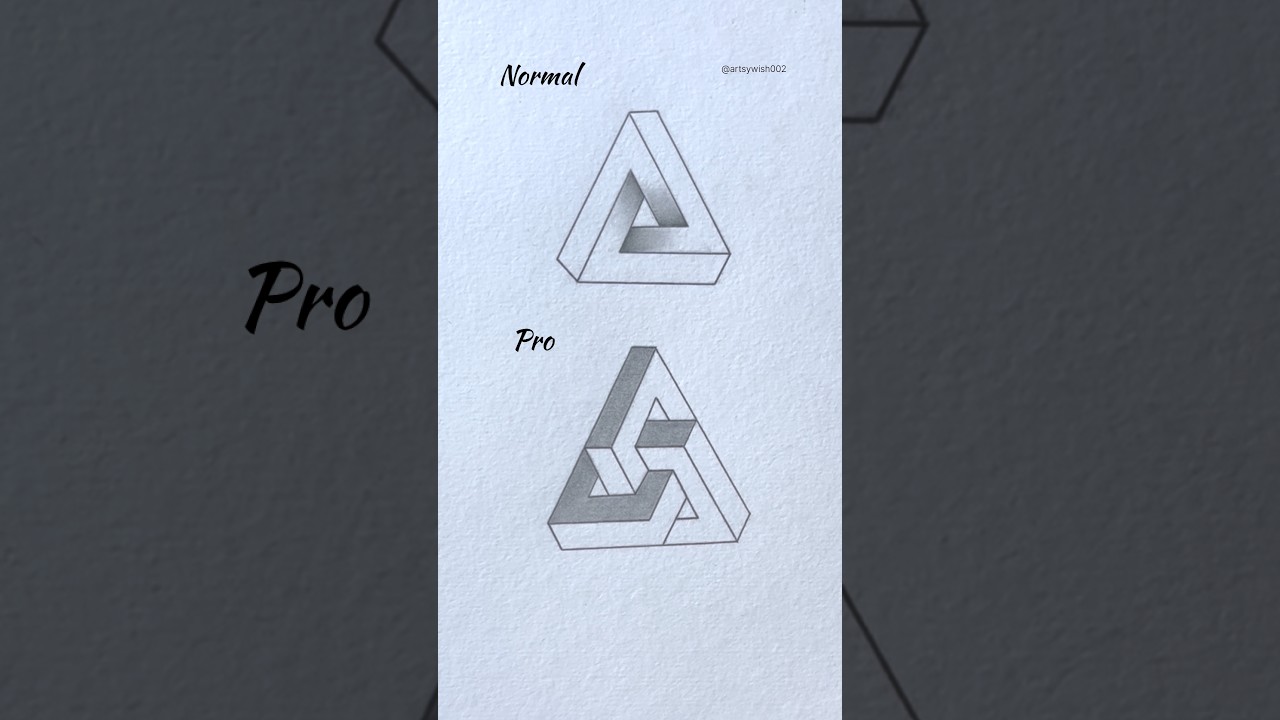 Normal Vs Pro Drawing #shorts #shortsfeed #youtubeshorts #art
