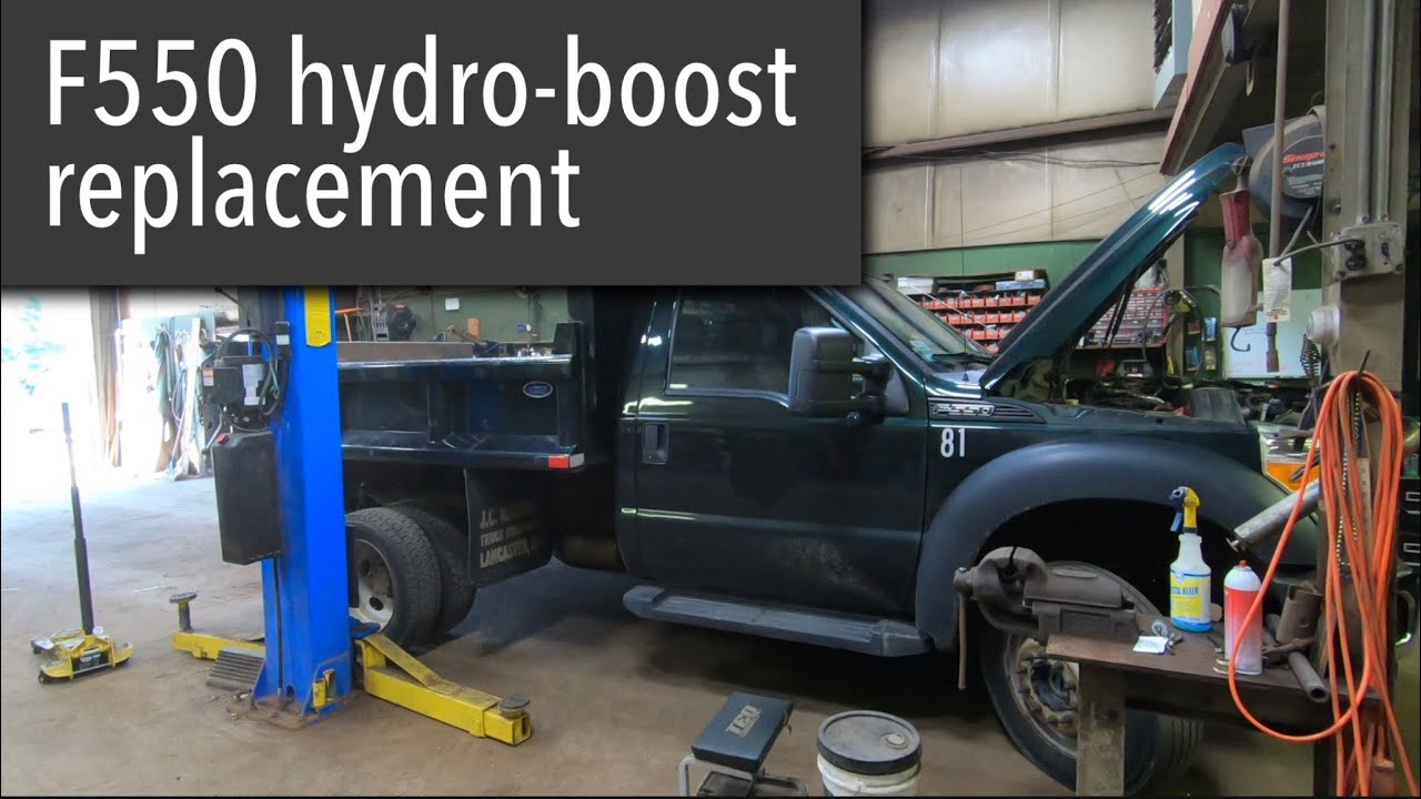 Ford F550 hydrobooster replacement. Oh that hit me in the eye!