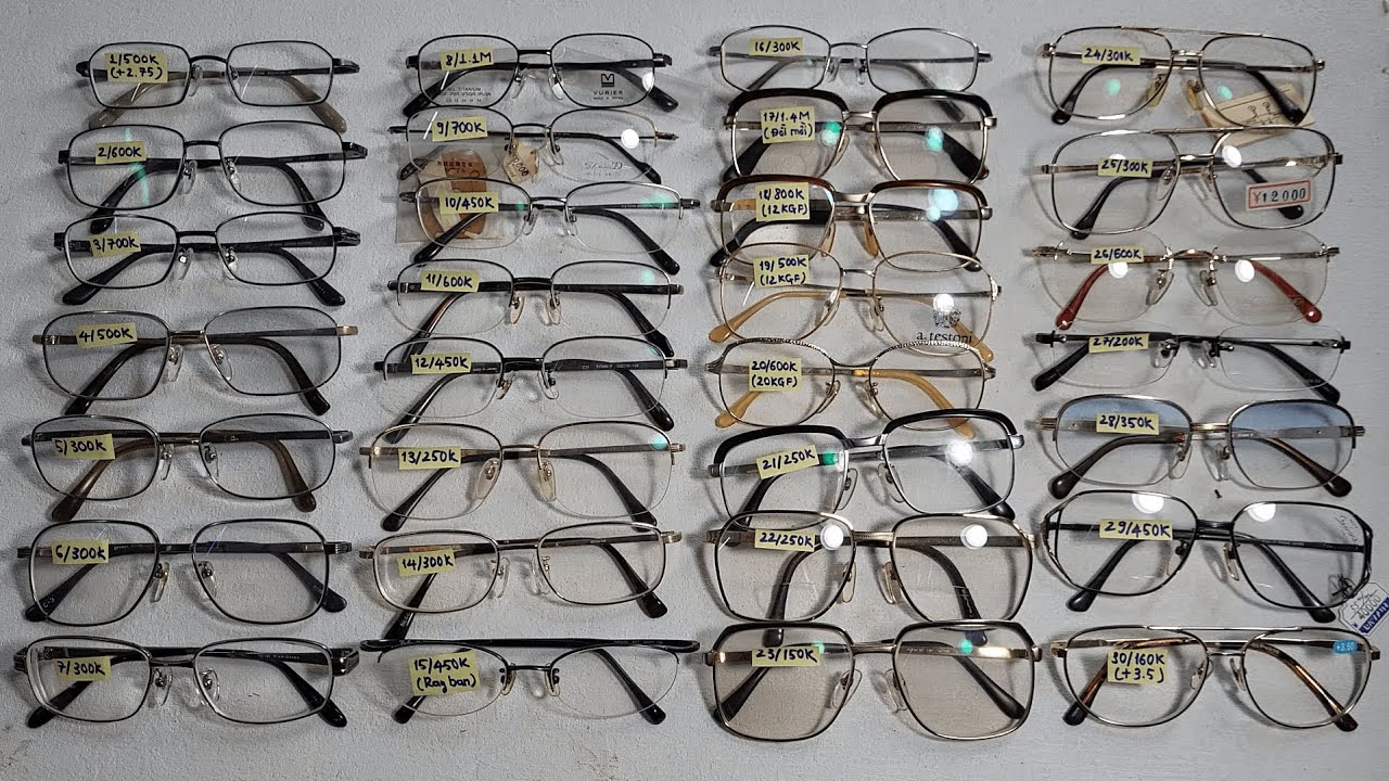 Phiên 1801 | 30 Gọng Kính Nội Địa Nhật – Bọc Vàng 20K, 12K | Hoya, Lancel, Daks, a.Testoni