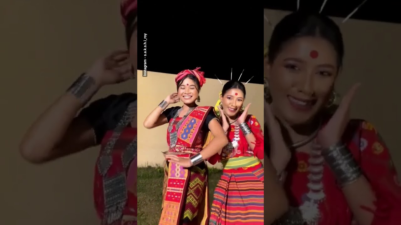 Koch &times; Rabha TribeTraditional Attire | Beautiful Girls of #northeast  | ​⁠Sakshi Roy#trending