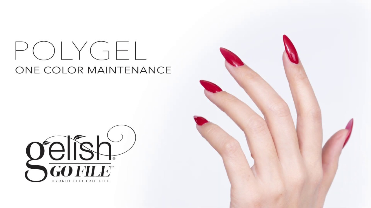 Gelish Go File Step by Step: Polygel One Color Maintenance