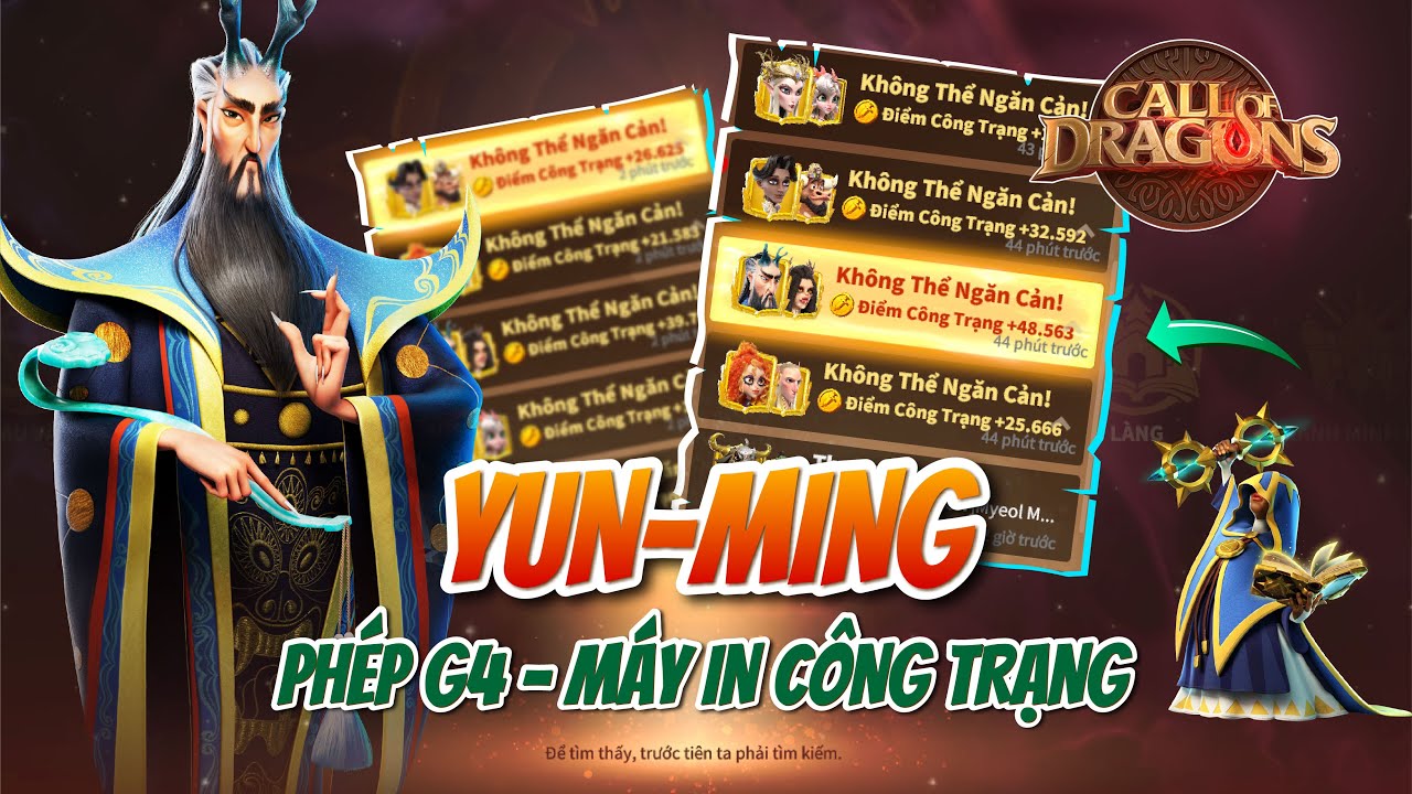 YUN MING - PHÉP GEN 4 CỰC MẠNH | Call of Dragon | Phân tích skill - tài năng & ghép cặp