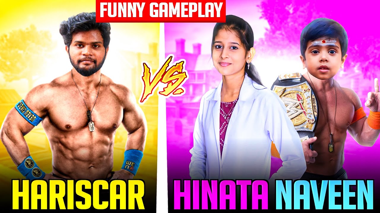 Free Fire Gameplay with V Badge Player HARISCAR vs NAVEEN x HINATA | One Tap Challenge | PVS Gaming