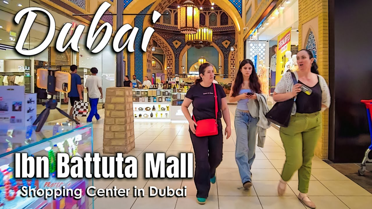 Ibn Battuta Mall, Dubai, UAE I Walking tour of the main shopping malls in Dubai 4k