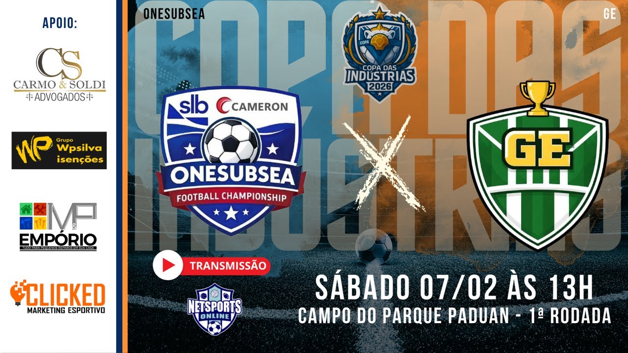 AO VIVO e COM IMAGENS | Onesubsea x GE | Copa das Indústrias 2026 | Taubaté