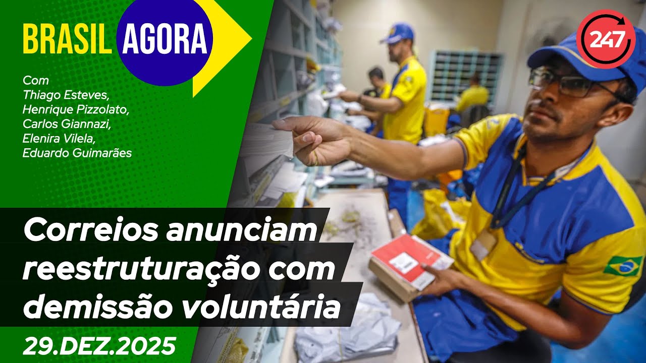 Brasil Agora - Correios anunciam reestrutura&ccedil;&atilde;o com demiss&atilde;o volunt&aacute;ria - 29.12.25