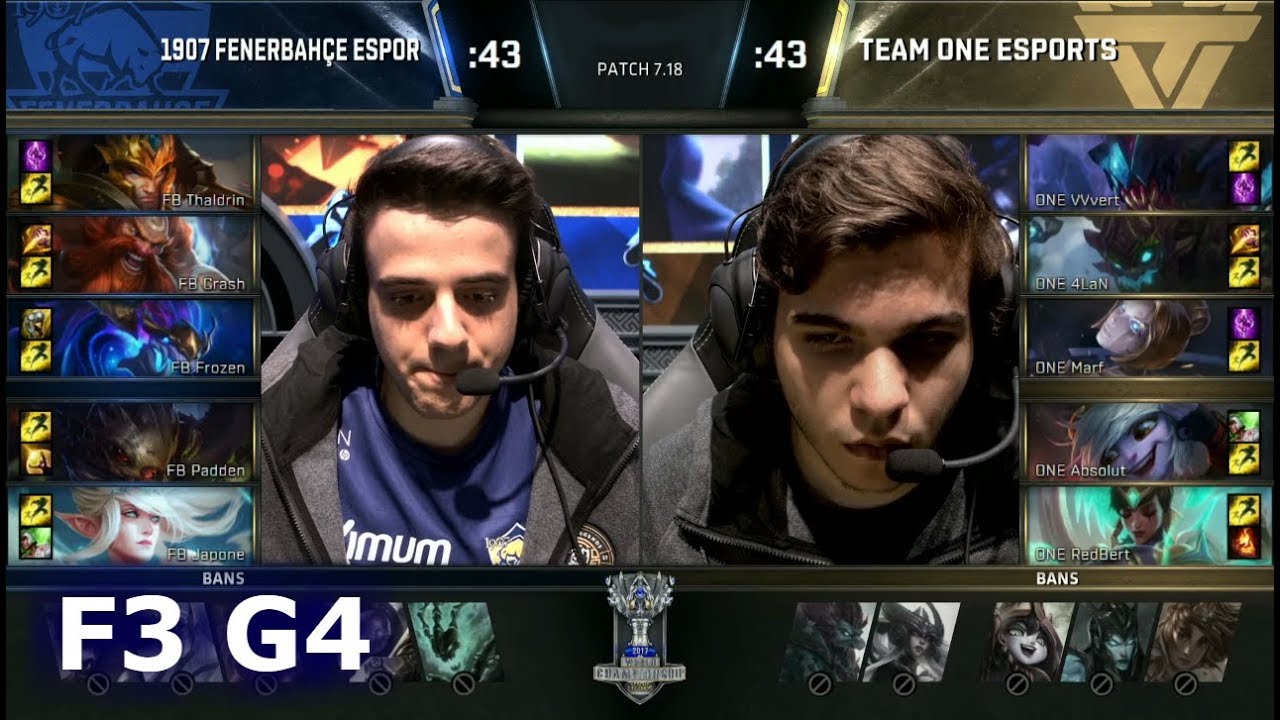 1907 Fenerbah&ccedil;e vs Team oNe eSports | Game 4 Finals of Play-in Stage S7 LoL Worlds 2017 | FB vs ONE