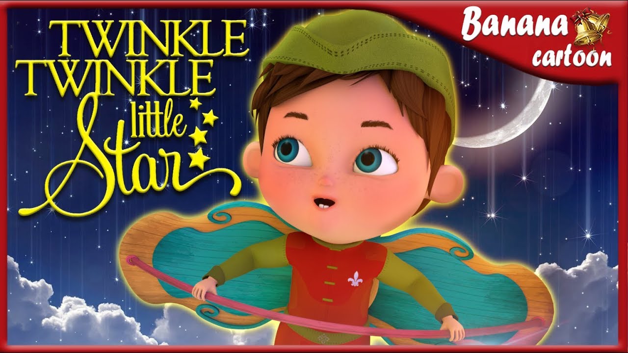 Twinkle Twinkle Little Star | Banana Cartoon Nursery Rhymes & Kids Songs [HD]