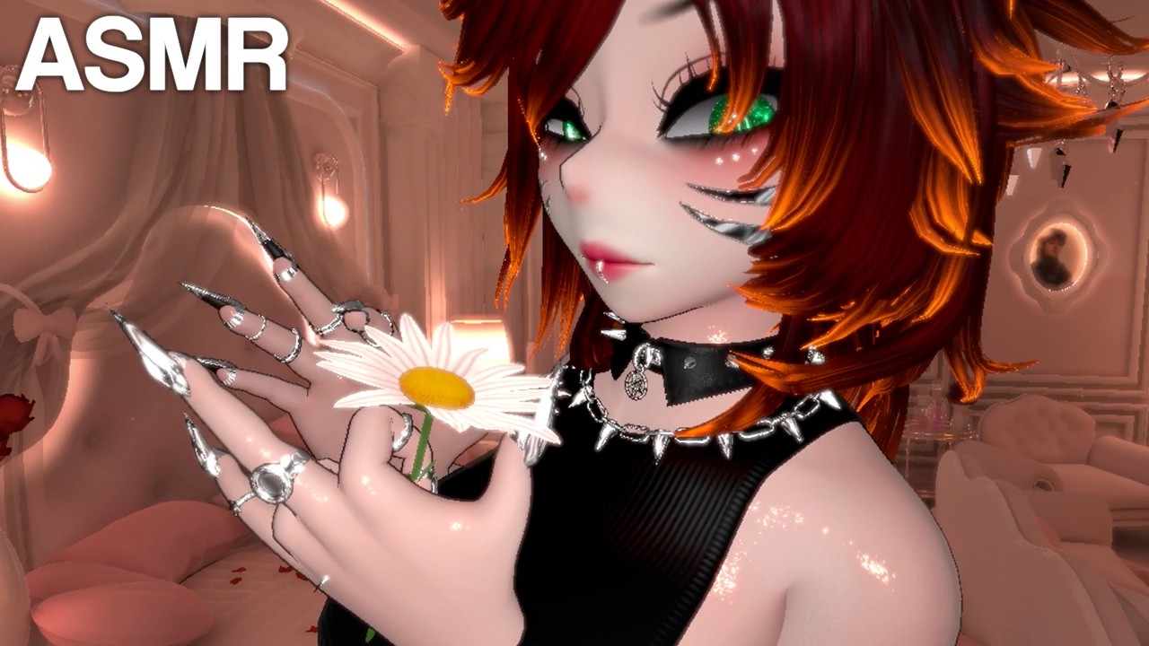 ASMR Plucking Loves Me Or Loves Me Not Flower [3Dio] - VRChat