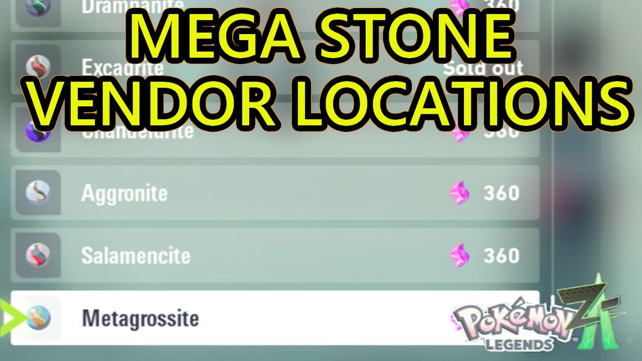 Pokemon Legends ZA: где купить мегакамни. Расположение магазинов мегакамней и магазинов мегаоскол...