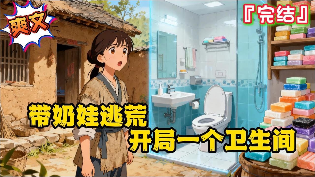 完结《带奶娃逃荒，开局一个卫生间》【空间+囤物资+逃荒+萌娃】穿越古代面临天灾和逃荒！还带着两个奶娃，幸好自家的卫生间一起穿来了…  #逃荒 #种田 #古代言情 #系统 #穿越 #萌娃 #空间 #天灾