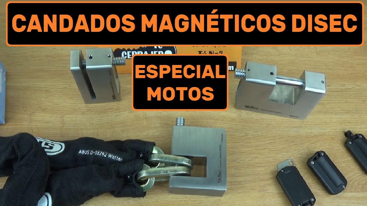CANDADO MOTO DISEC MAGNETICO [MEJOR CANDADO MOTO] ANTIRROBO MOTO BICI 🏍 [CANDADO REJAS] [2023]