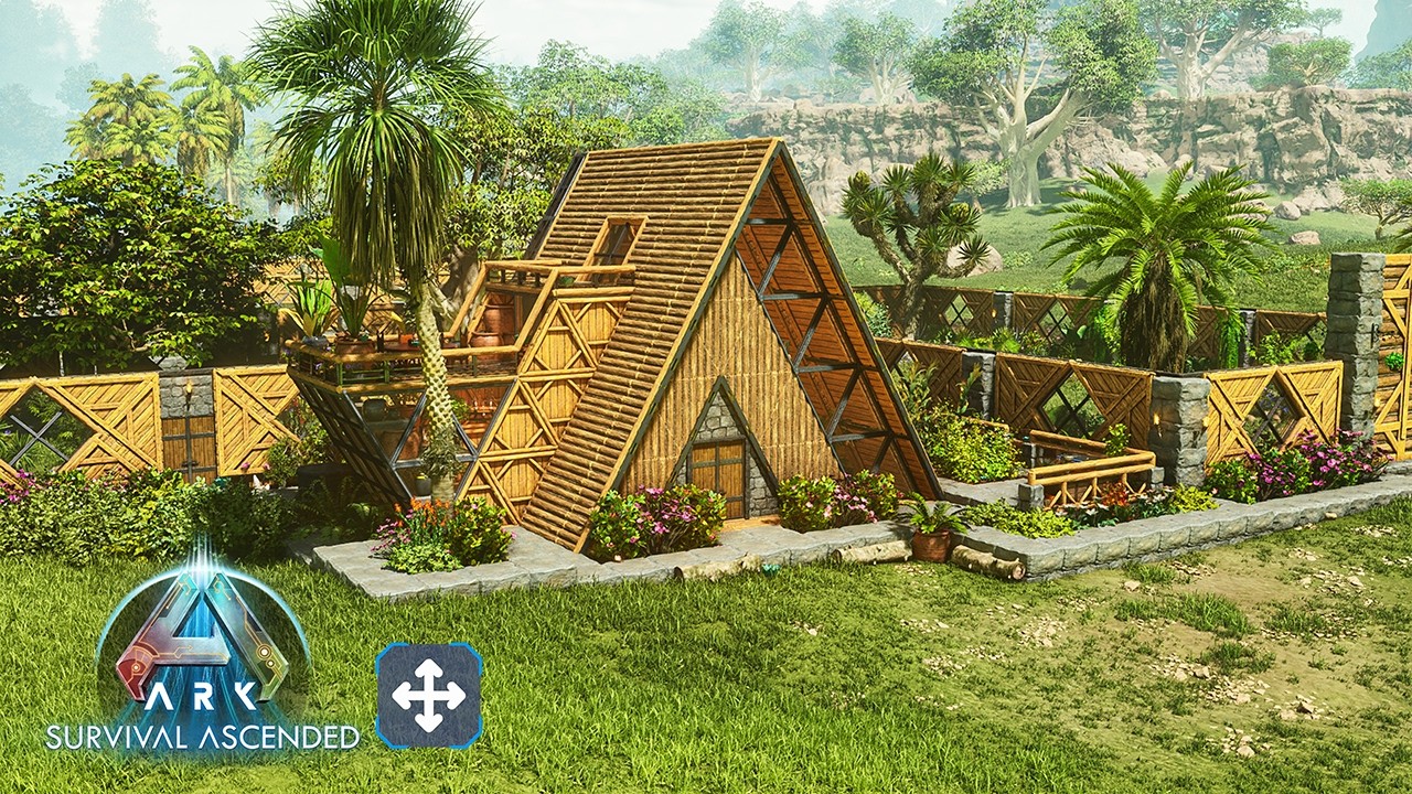 The BEST A-Frame Base Design In ARK: Survival Ascended | Has Walls As Roofs And Roofs As Walls!