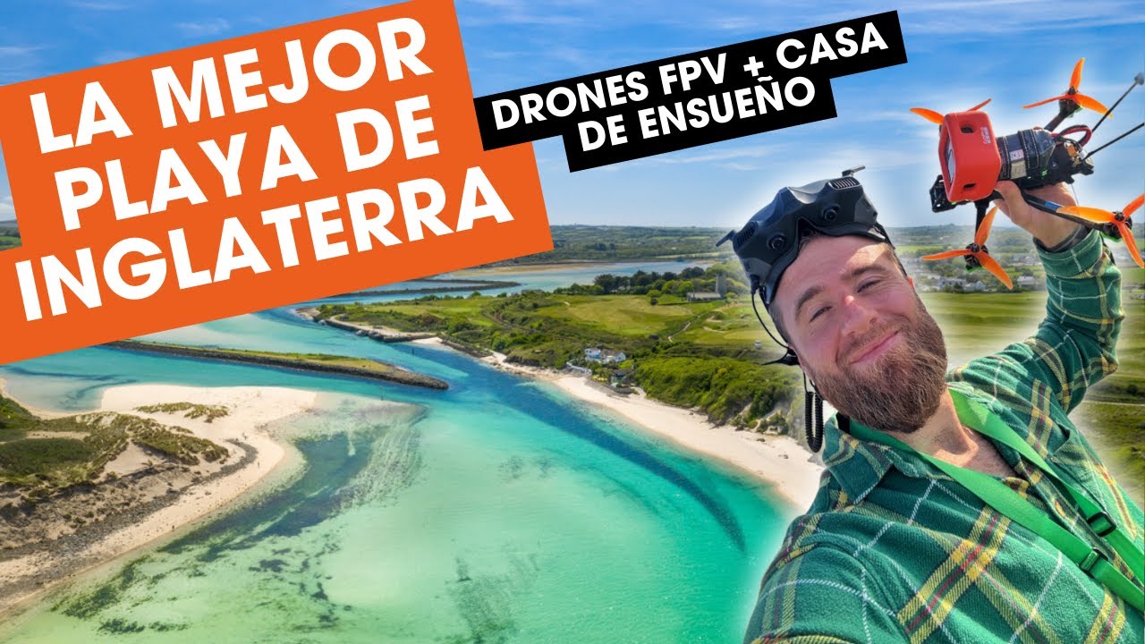 Viajando por Inglaterra, conseguimos trabajo con DRONES FPV en la PLAYA m&aacute;s bonita del pa&iacute;s 🌅