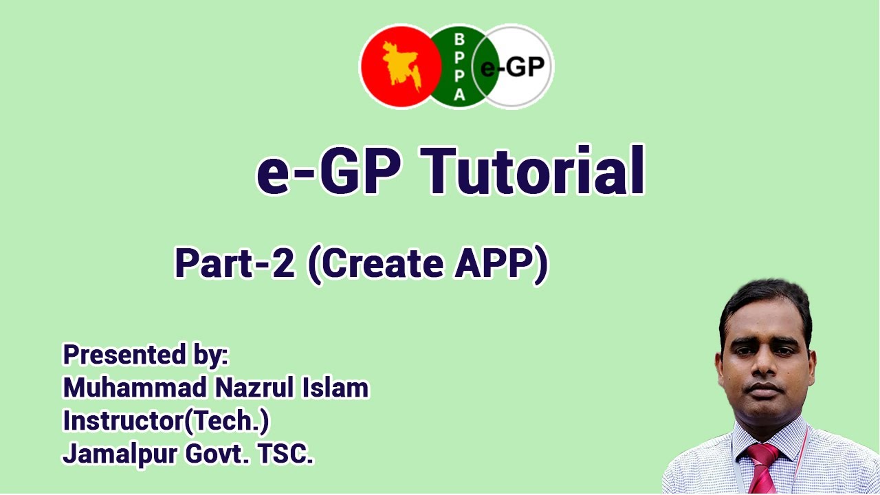 e-GP Tutorial, part-2(Create APP)