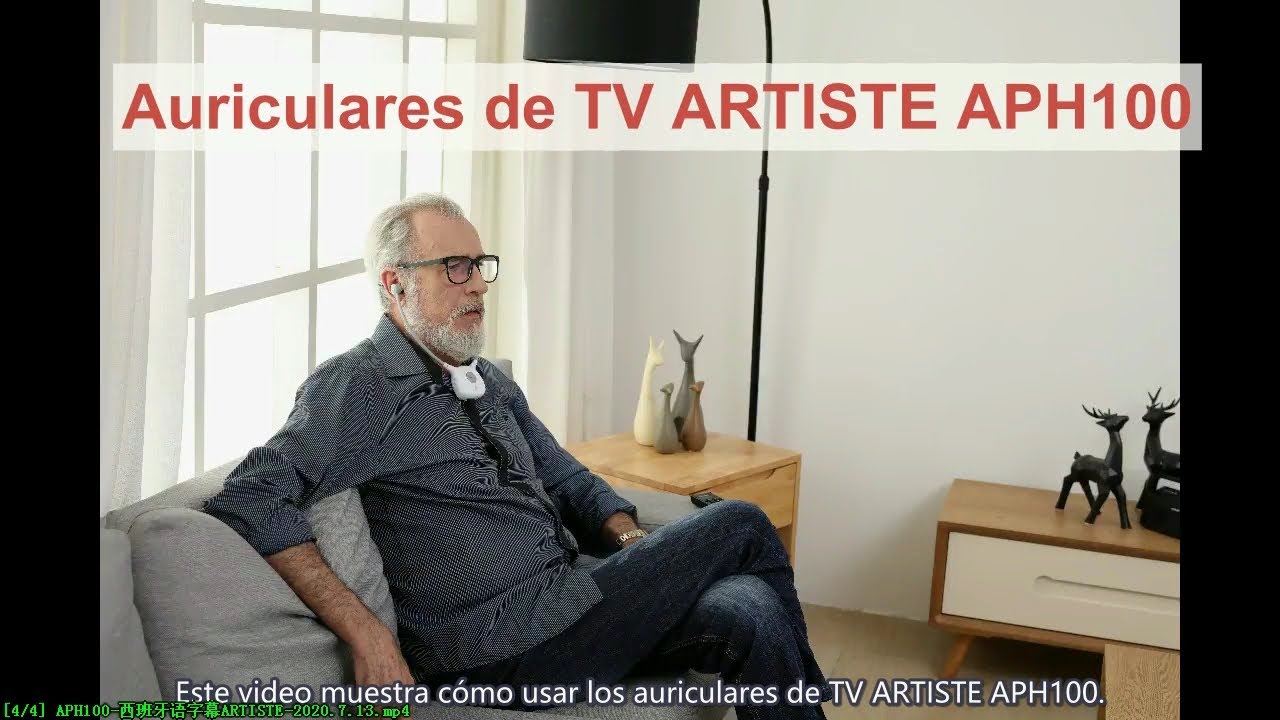 Auriculares de TV ARTISTE APH100 Uso y soluci&oacute;n de problemas video oficial