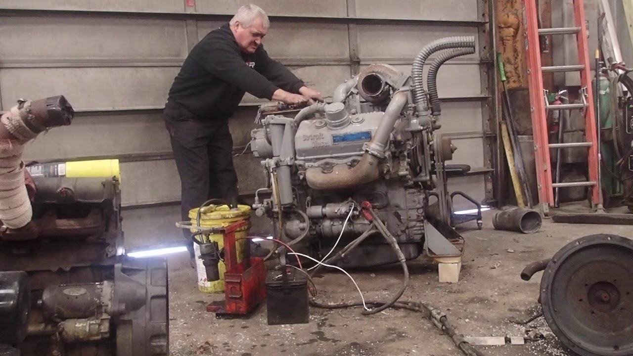 RARE DETROIT DIESEL 6V53T SILVER