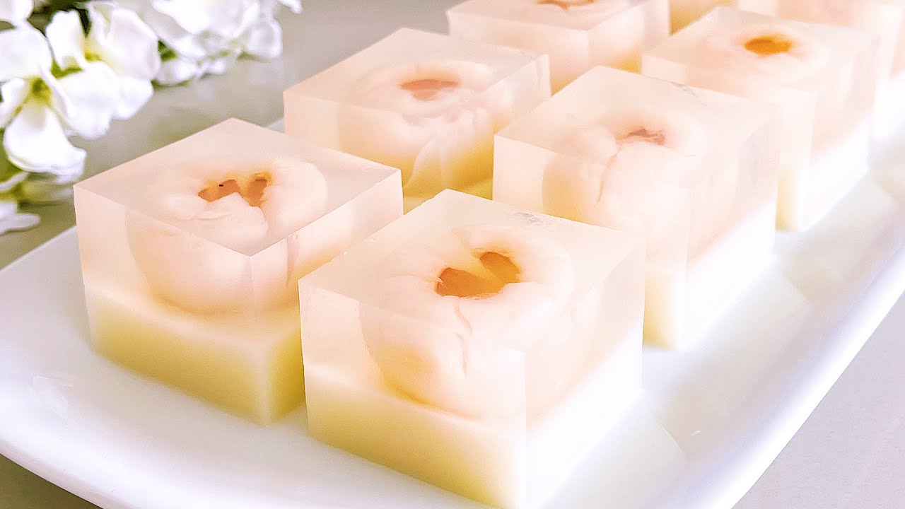 Lychee Agar-agar Jelly Recipe | 荔枝燕菜糕食谱