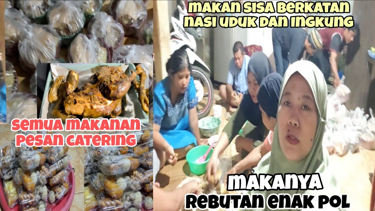 Acara genduren di rumah bulek mertua || makan bersama sisa berkat nasi uduk dan Ingkung ⁉️