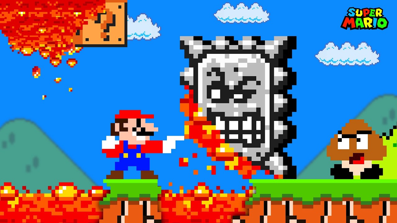 Super Mario Bros. Everywhere Mario Goes, Everything Turns Into LAVA!