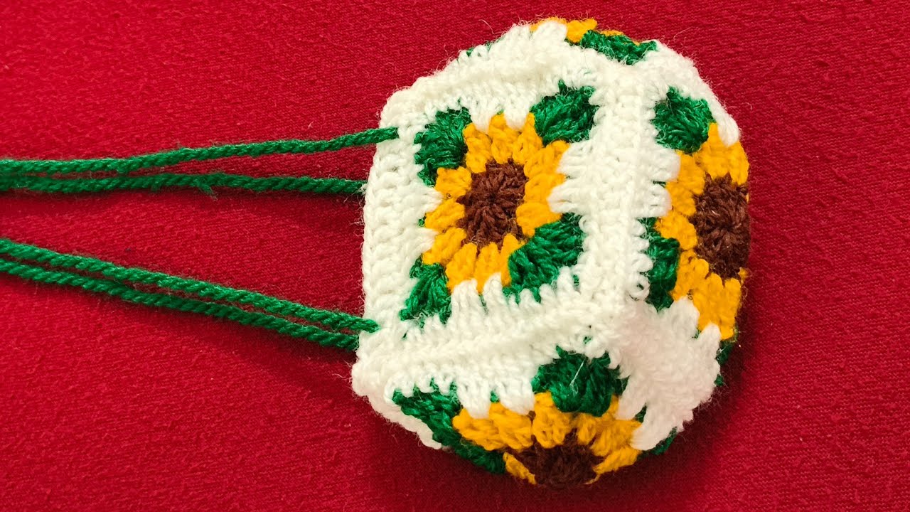 Crochet this beautiful granny square handbag very easy/ग्रैनी स्कुएर हैंडबैग क्रोशिया से कैसे बनाएं