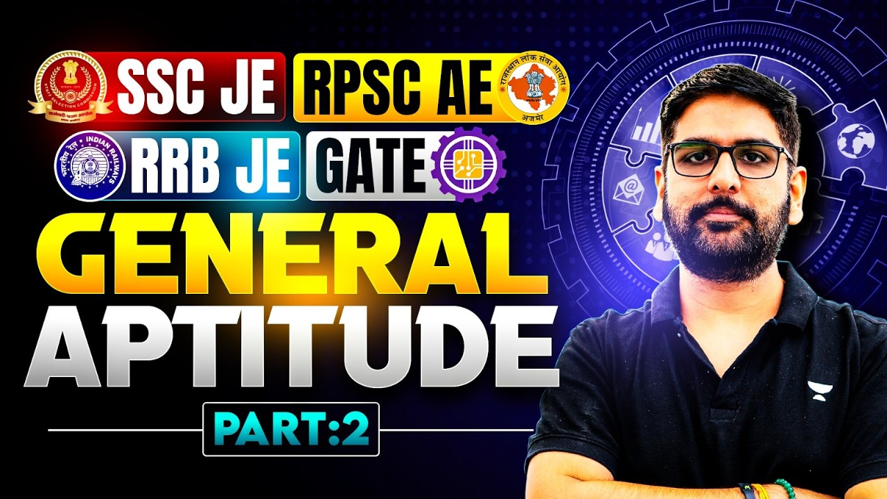 GATE | SSC JE | RRB JE | RPSC AE | General Aptitude Masterclass 🔥 Part-2 By Gurupal Sir