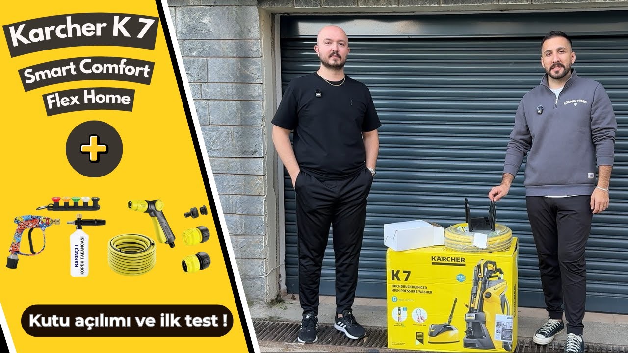 Karcher K7 Smart Comfort Flex Home + Kısa Tetik Aksesuar Seti: Kutu Açılımı & Performans Testi