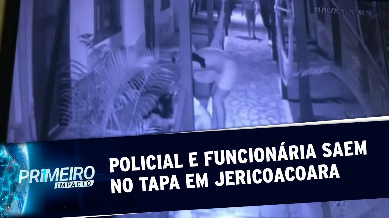 Policial não respeita regras de hotel e sai no tapa com funcionária | Primeiro Impacto (13/10/20)