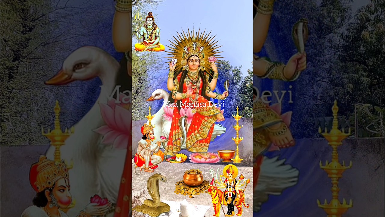 maa manasa devi 🙏❤️🥰 jai vaishno devi vfx video 128k 🕉🔱🌺 