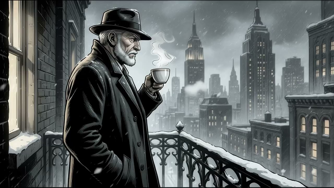 Dark Noir Jazz — Snowy City Night Deep Focus | 3 Hours