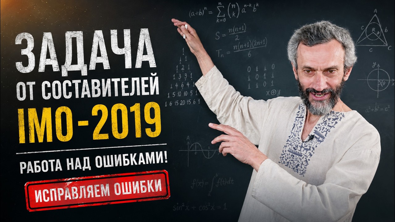 ЗАДАЧА ОТ СОСТАВИТЕЛЕЙ IMO-2019, А ТАКЖЕ РАБОТА НАД ОШИБКАМИ В ПРЕДЫДУЩИХ РОЛИКАХ!