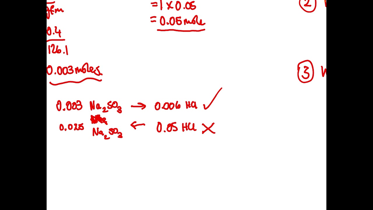 Higher Chemistry - Calculations - Excess