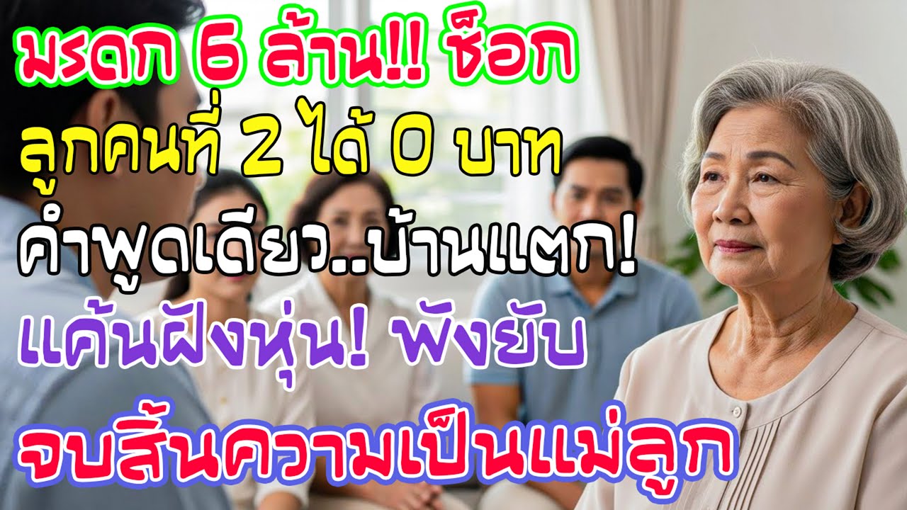 อายุ 72 แบ่งมรดก 6 ล้าน ให้พี่กับน้องคนละ 3 ล้าน ส่วนฉันได้ศูนย์ คำพูดเดียวทำบ้านแตก