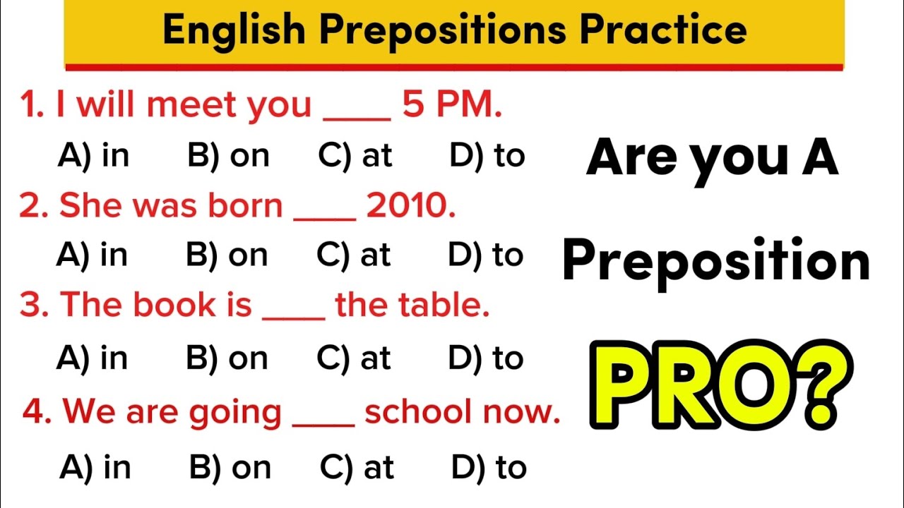  Preposition Quiz | Test Your English Grammar #learnenglish #grammar #preposition 