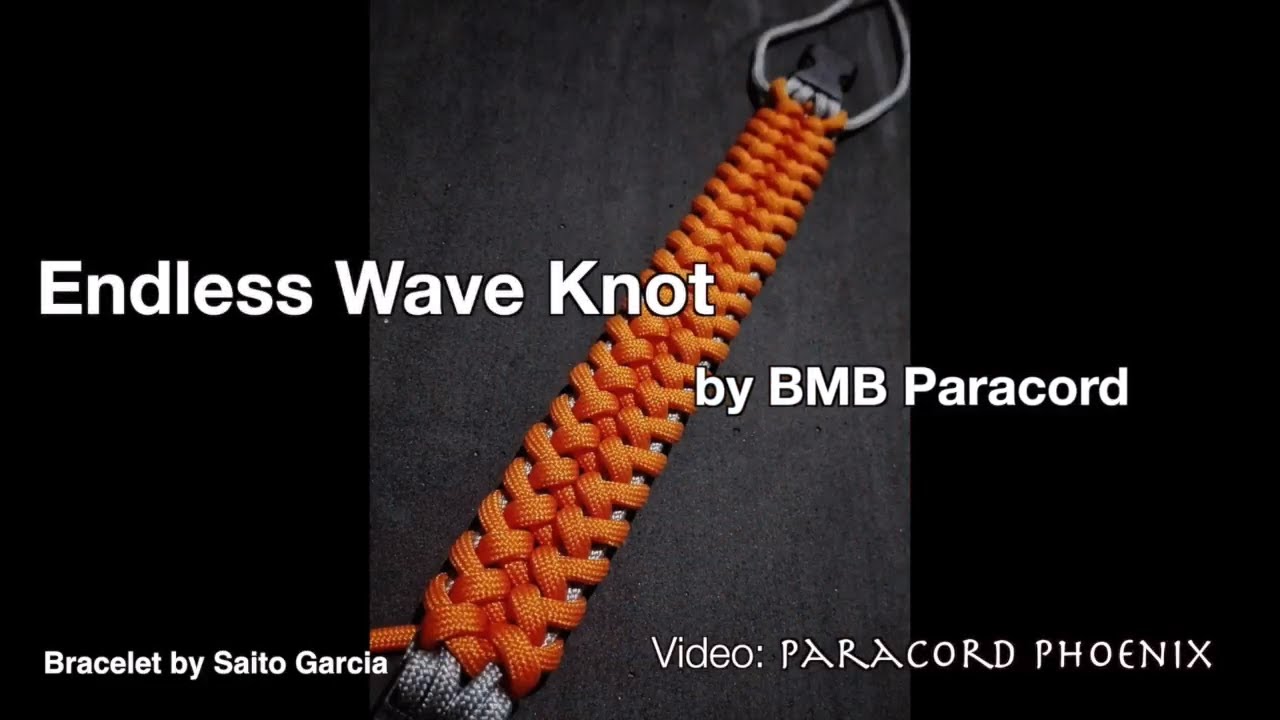 The Endless Wave Knot Paracord Bracelet design by BMB Paracord tutorial Paracord Phoenix.