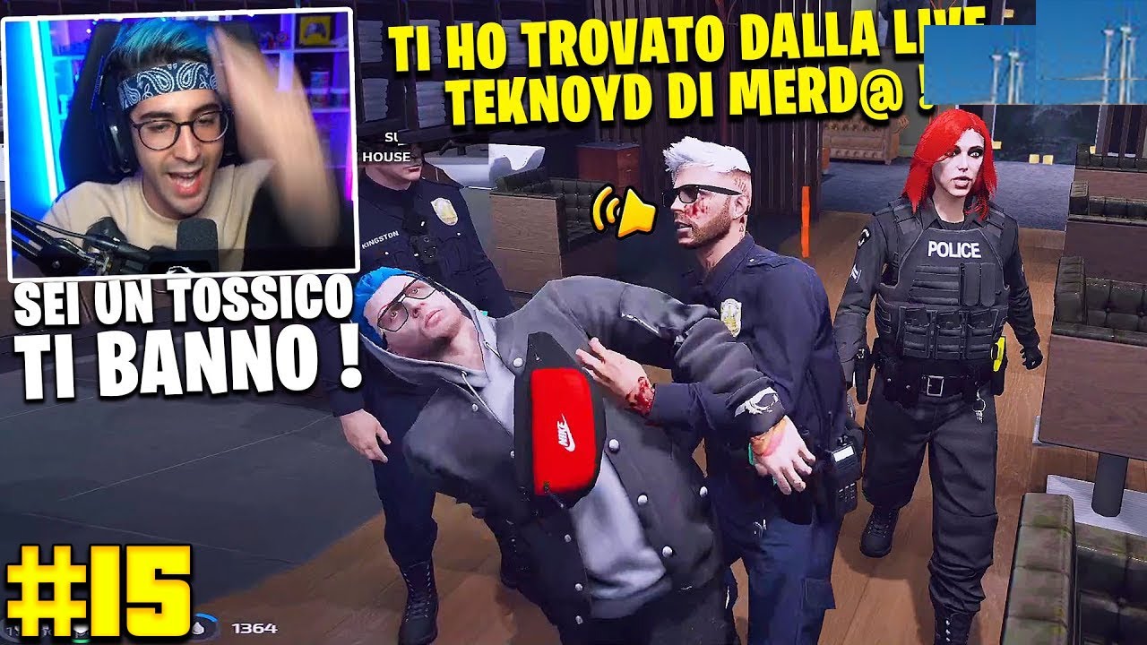 BANNO UNO SBIRRO TOSSICO CHE MI STREAM SNIPERA PER ARRESTARMI su GTA5 RP (AHIAAA ADVENTURE EP.15)