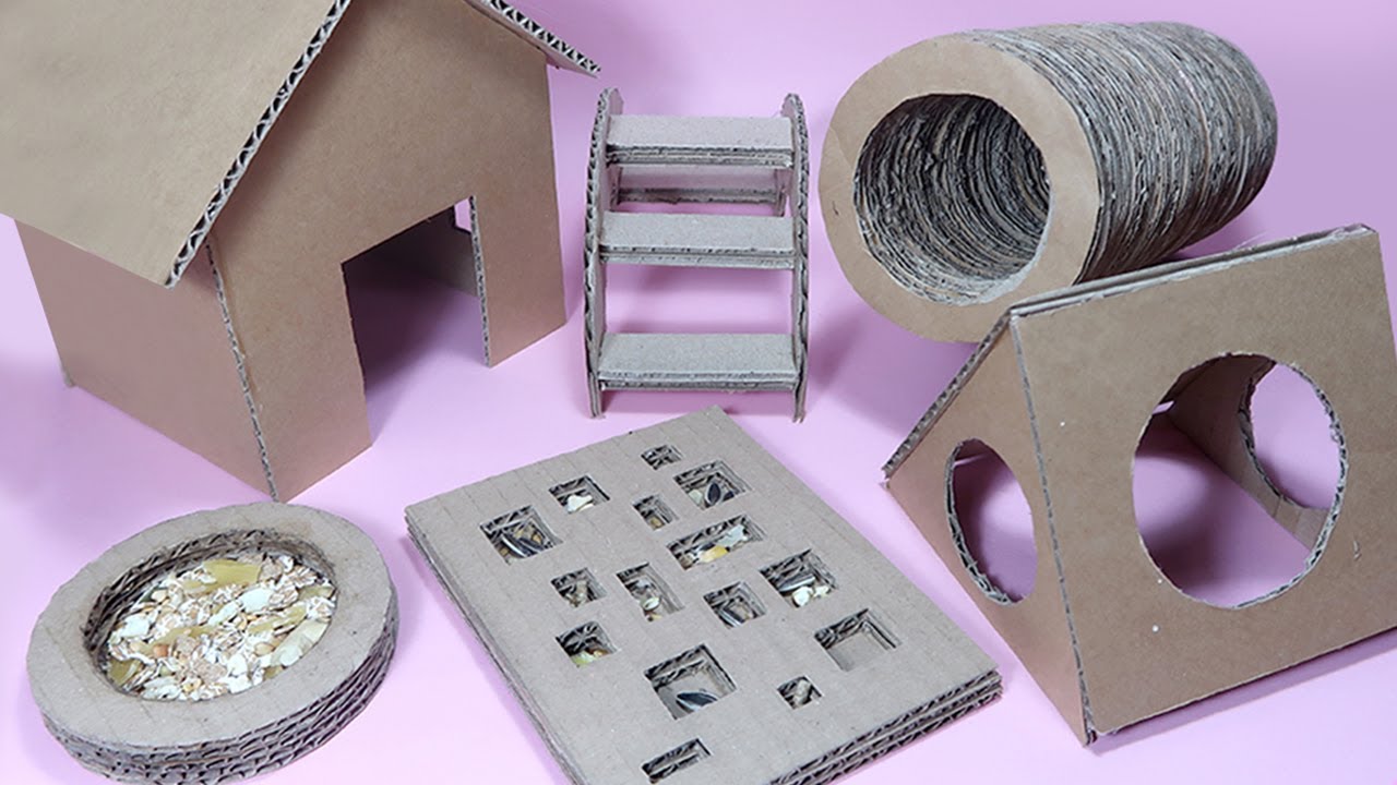 7 Easy Cardboard DIYs For Hamsters & Mice