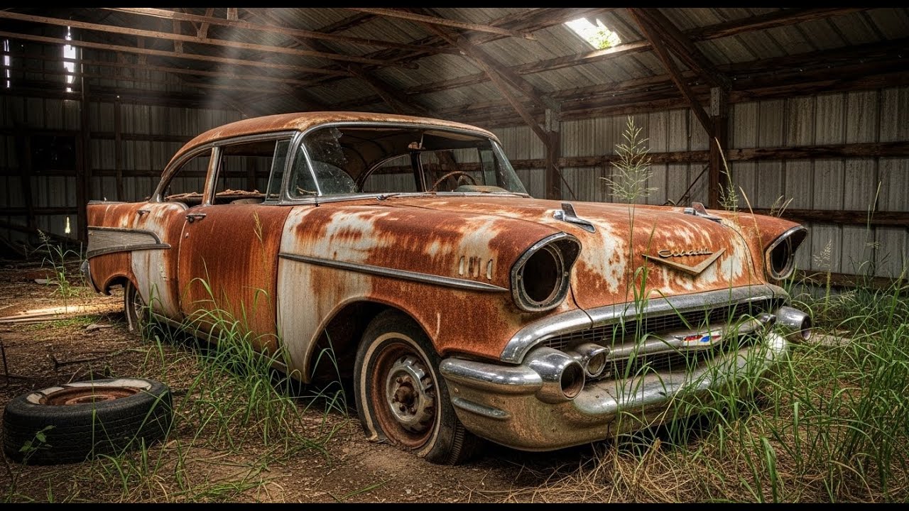 Abandoned 1957 Chevy Bel Air Barn Find | Will it start after 40 years? | RESTORED