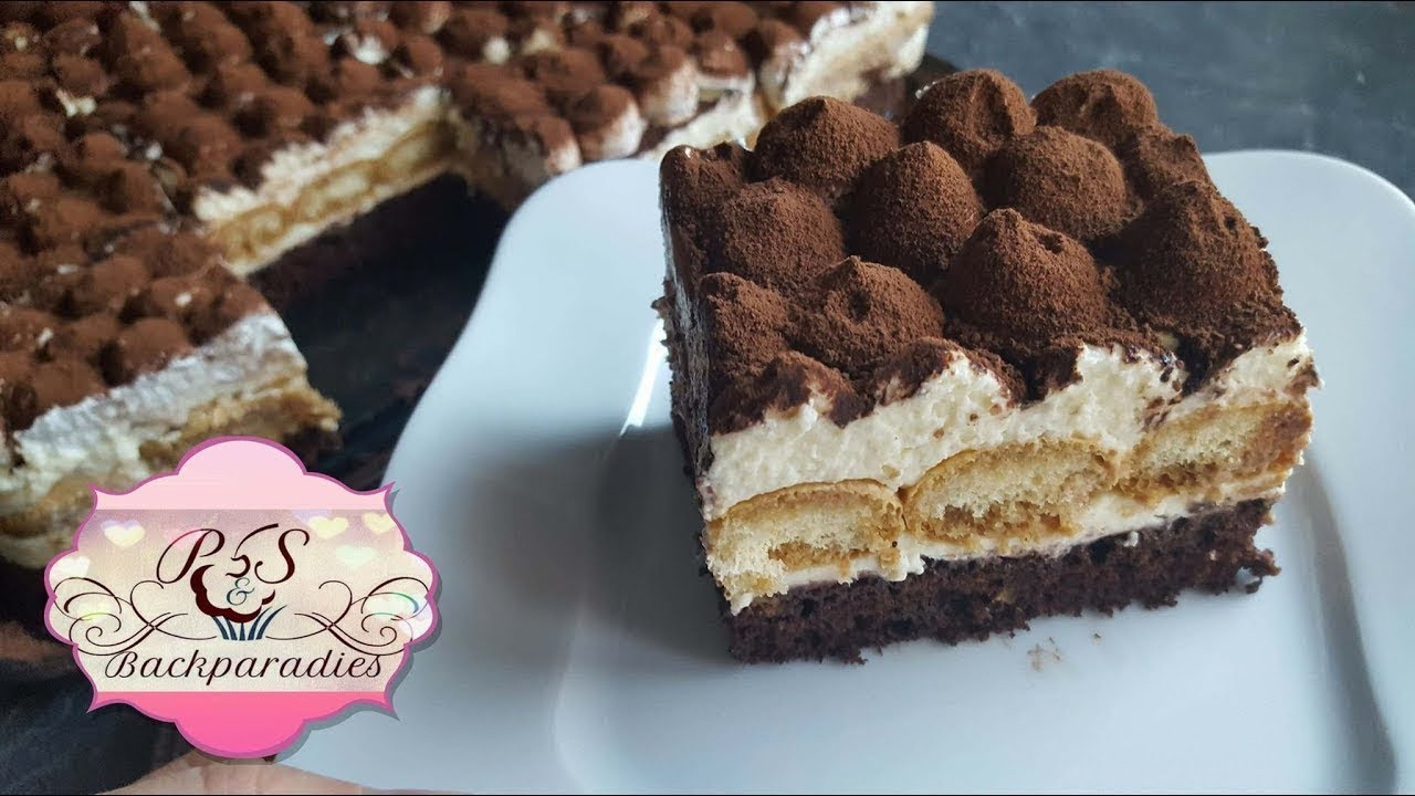 Tiramisu Kuchen / Blechkuchen Rezept ♥ P&S Backparadies