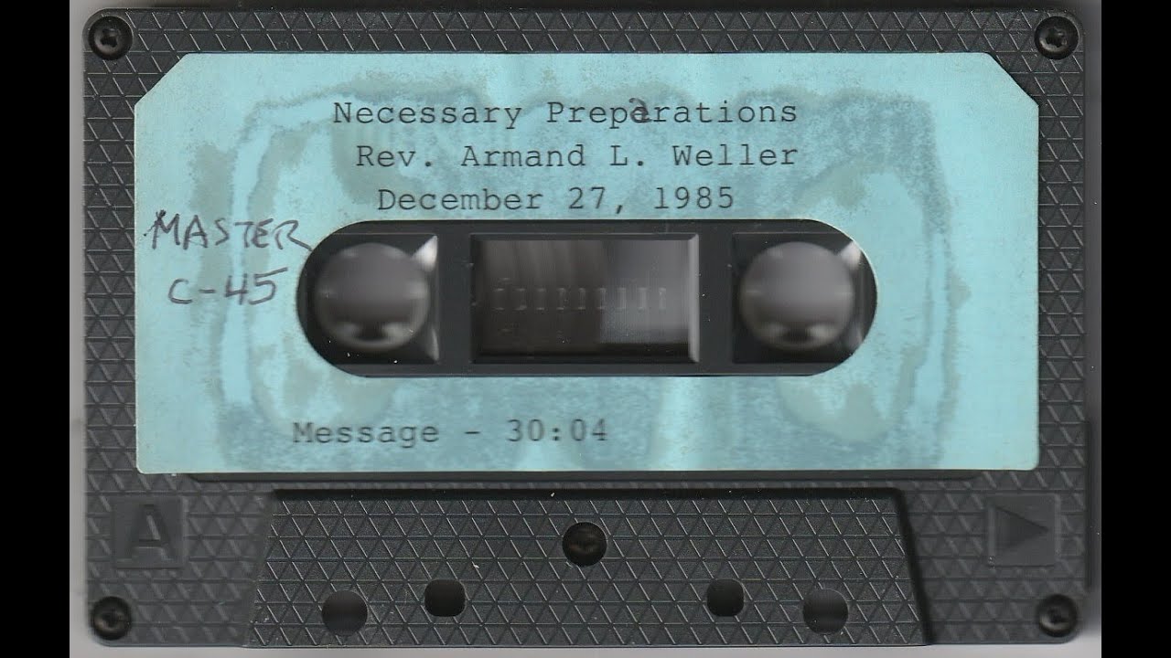 Necessary Preparations - Armand Weller