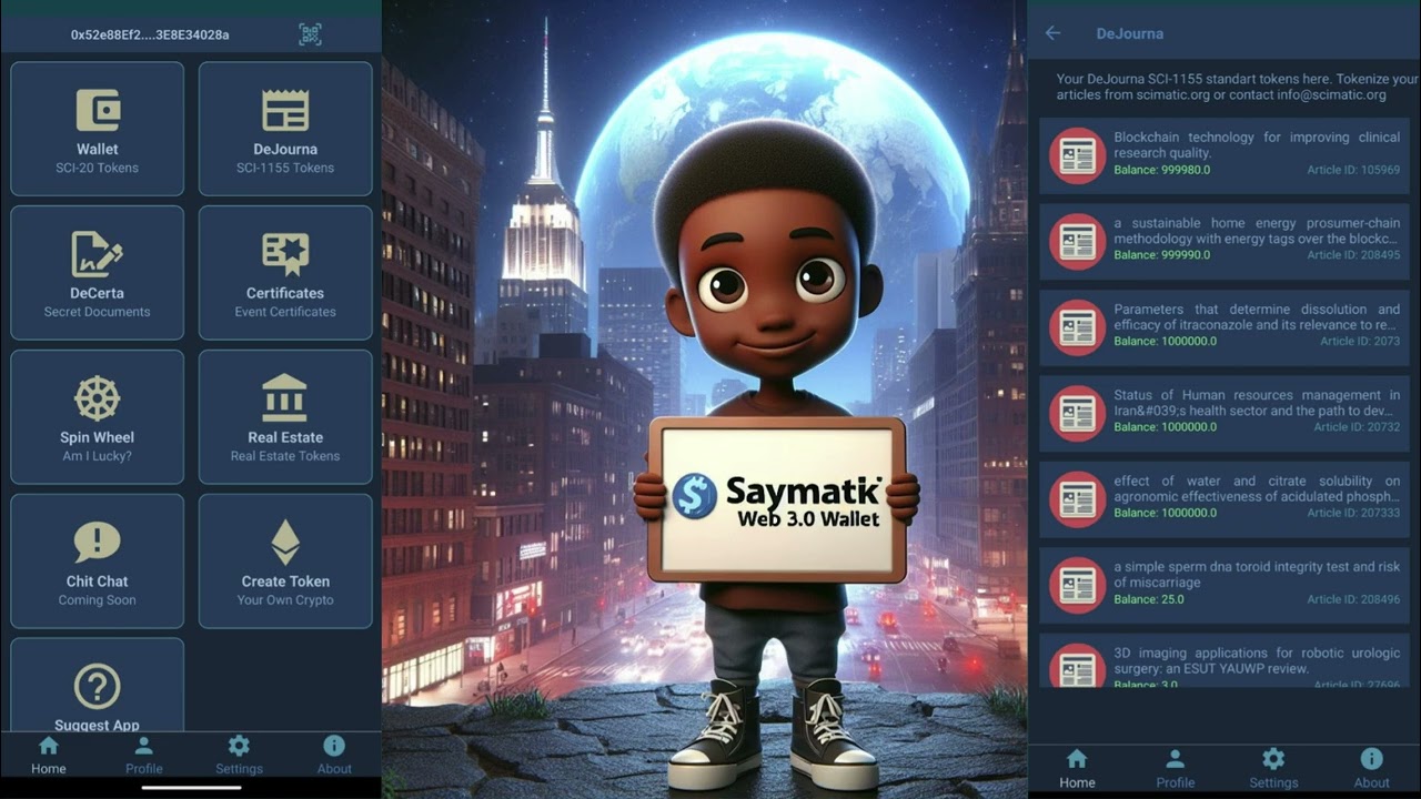 Saymatik web 3.0 wallet