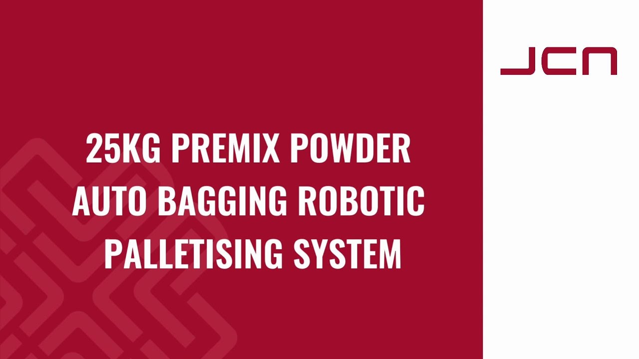 JCN丨AUTO BAGGING MACHINE丨25KG PREMIX POWDER AUTO WEIGHING BAGGING ROBOTIC PALLETISING SYSTEM